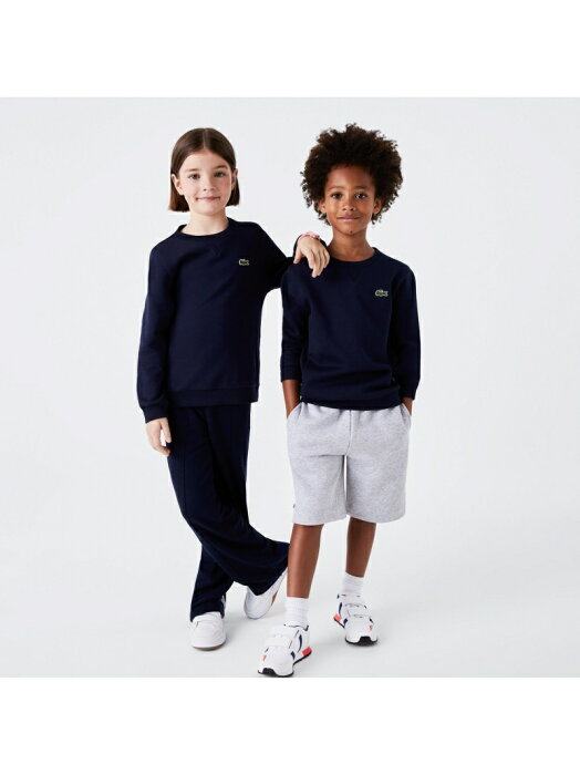 LACOSTE KIDSプレーンクルーネックスウェット ラコステ カットソー スウェット ネイビー レッド【送料無料】