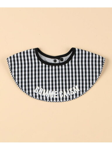 COMME CA ISM 【リバーシブル】ギンガムチェック&パイル スタイ コムサイズム マタニティウェア・ベビー用品 その他のベビーグッズ ブラック COMME CA ISM 【リバーシブル】ギンガムチェック&パイル スタイ コムサイズム マタニティウェア・ベビー用品 その他のベビーグッズ ブラック