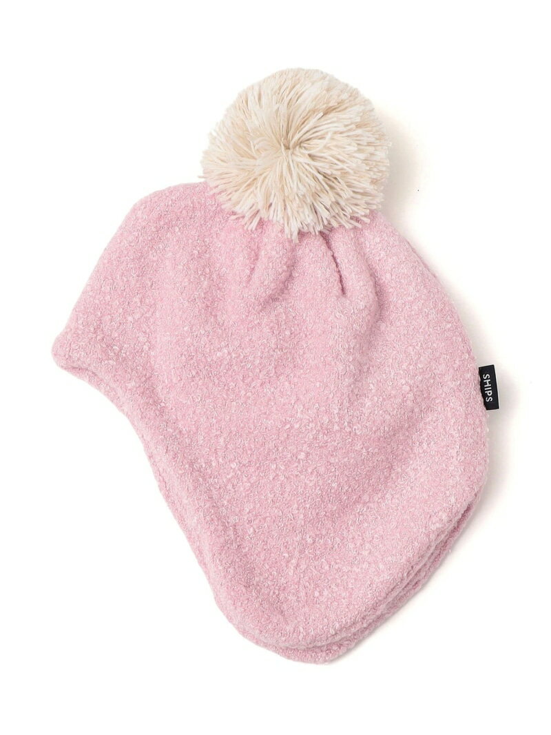 SHIPS KIDS SHIPS KIDS:ベビー ふわもこ ポンポン ニットキャップ シップス 帽子 ニット帽・ビーニー ..