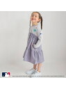 branshes 【MLB/Major League Baseball】スタジャン風ロングワンピース ブランシェス ワンピース・ドレス ワンピース ブルー ベー...