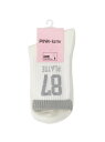 【SALE/30%OFF】PINK-latte ナンバリングロゴショート ピンク ラテ 靴下・レッグウェア 靴下 ブルー ブラック ホワイト【RBA_E】
