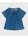 PETIT BATEAU 半袖ブラウス プチバトー トップス シャツ・ブラウス ブルー【送料無料】
