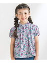 【SALE/60%OFF】BeBe 【お揃い】サテンフローラルパフスリーブブラウス(90~150cm) ベベ オンライン ストア トップス シャツ・ブラウス パ...