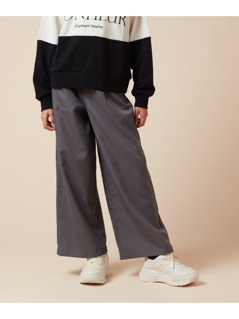 【SALE／40%OFF】a.v.v [130]ワンタックワイドパンツ アー・ヴェ・ヴェ パンツ その他のパンツ グレー ブラック【RBA_E】