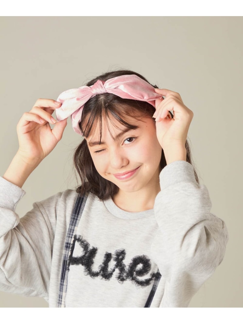 a.v.v [KIDS]ベロアリボンカチューシャ アー・ヴェ・ヴェ ヘアアクセサリー その他のヘアアクセサリー ..
