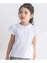 【SALE／12%OFF】BeBe Petits Pois Vert 襟付きチューリップ袖トップス(95~150cm) ベベ オンライン ストア トップス カットソー・Tシャツ ホワイト ベージュ【RBA_E】【送料無料】