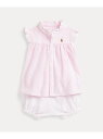 POLO RALPH LAUREN (ベビー)ストライプド ニット オックスフォード トップス & ブルマー セット ラルフローレン トップス シャツ・ブラウス...