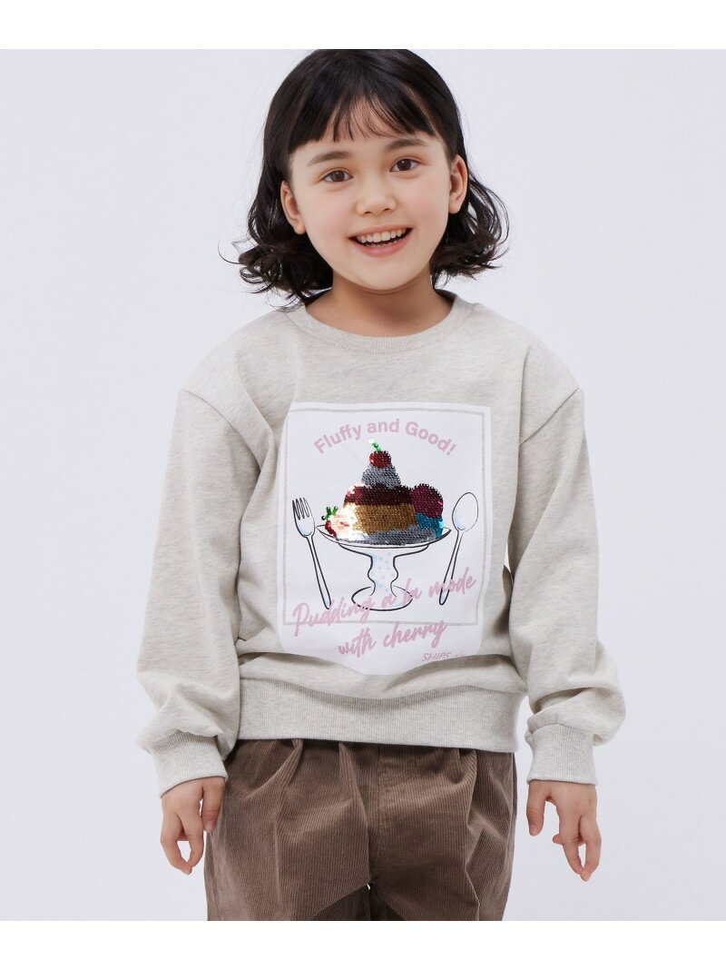 【SALE／50%OFF】SHIPS Colors SHIPS Colors:スパンコール プリント スウェット2(100~130cm)◇ シップス トップス スウェット・トレーナー ブラウン【RBA_E】のサムネイル