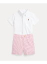 POLO RALPH LAUREN (ベビー)オックスフォード メッシュ シャツ & シアサッカー ショートパンツ セット ラルフローレン トップス シャツ・ブ...