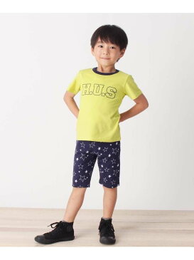 【SALE/50%OFF】HusHusH 【80-130cm】綿100%・PVCポーチ付きセットアップ ハッシュアッシュ カットソー アンサンブル/ツインセット グリーン グレー ネイビー ピンク【RBA_E】