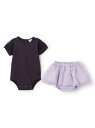 【SALE/20%OFF】petit main 袖チュールロンパース+スカパンセット ナルミヤオンライン マタニティウェア・ベビー用品 ベビートップス グレー ...