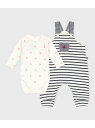 PETIT BATEAU ベビー2点セット プチバトー マタニティウェア・ベビー用品 ロンパース・カバーオール ホワイト【送料無料】