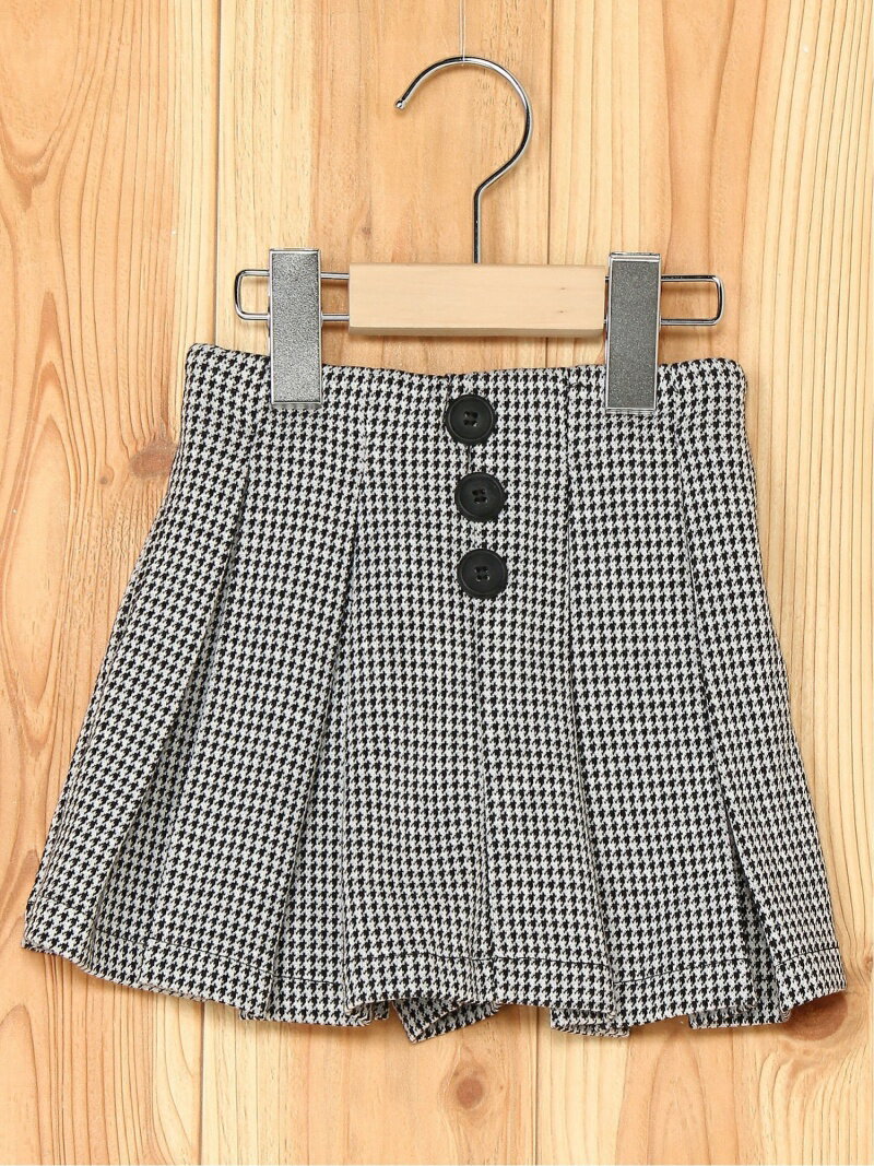 【SALE／10%OFF】petit main ボックスプリーツスカパン ナルミヤオンライン パンツ その他のパンツ ブラック ネイビー ピンク ベージュ【RBA_E】のサムネイル