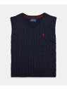 POLO RALPH LAUREN (ボーイズ 2才~7才)ケーブルニット コットン セーター ベスト ラルフローレン トップス ニット ネイビー【送料無料】