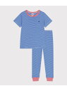 PETIT BATEAU 半袖長ズボンパジャマ プチバトー インナー・ルームウェア パジャマ ホワイト【送料無料】(4)