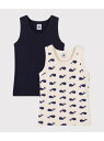 PETIT BATEAU タンクトップ2枚組 プチバトー インナー・ルームウェア その他のインナー・ルームウェア【送料無料】