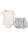 【SALE/20%OFF】petit main 衿つきロンパース+パンツセット ナルミヤオンライン マタニティウェア・ベビー用品 ベビートップス ホワイト ブル...
