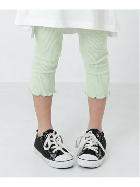 【SALE/20%OFF】devirock 7分丈ナチュラルリブレギンス タイツ スパッツ デビロック 子供服 キッズ デビロック ファッショングッズ タイツ/レギンス パープル グリーン グレー ピンク ベージュ【RBA_E】