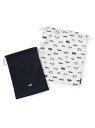 【SALE/20%OFF】petit main ワンポイント巾着2P ナルミヤオンライン 財布・ポーチ・ケース ポーチ グレー ネイビー【RBA_E】