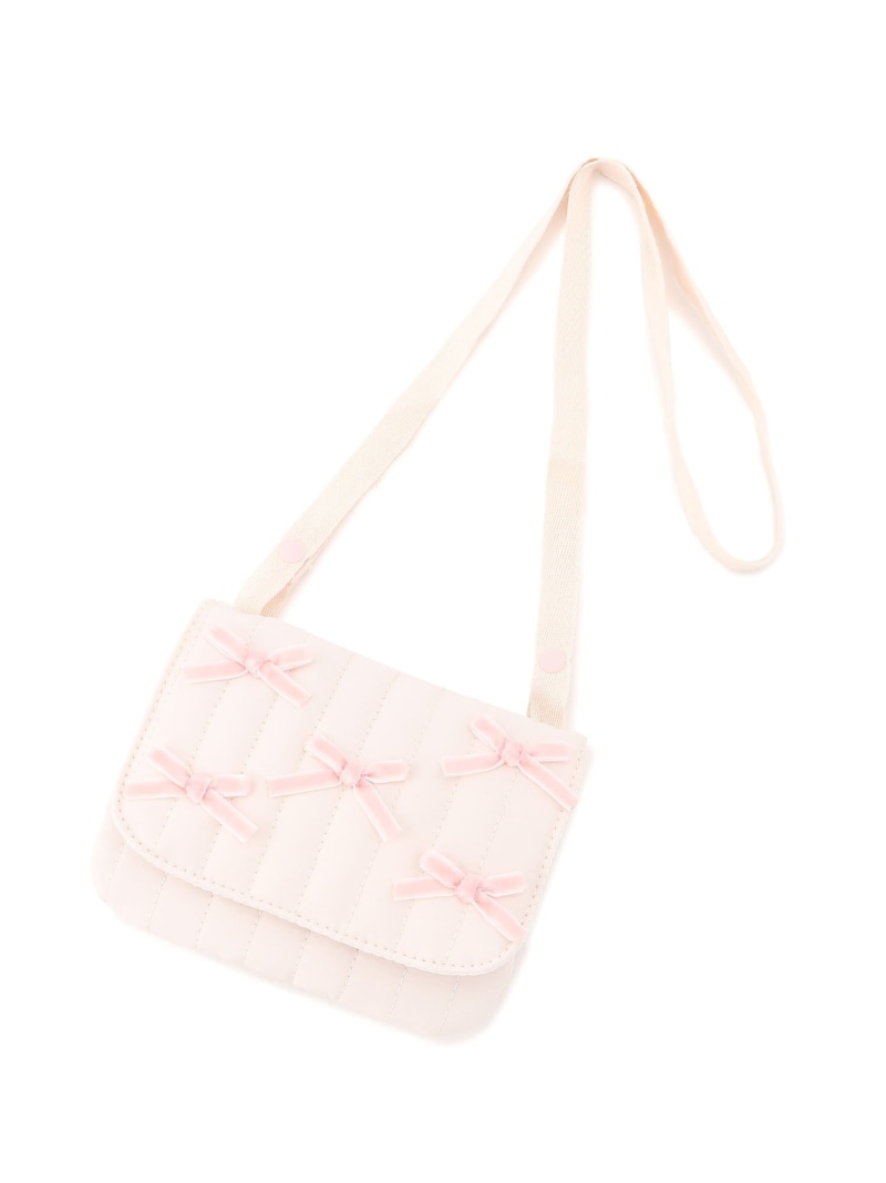 petit main リボン2WAY移動ポケット ナルミヤオンライン バッグ ショルダーバッグ ピンク ネイビー