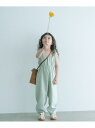 【SALE/30%OFF】UNITED ARROWS green label relaxing フリルサロペット / キッズ 110cm-160cm ユナイテッドアローズ グリーンレーベルリラクシング ワンピース・ドレス その他のワンピース・ドレス ホワイト グリーン【RBA_E】