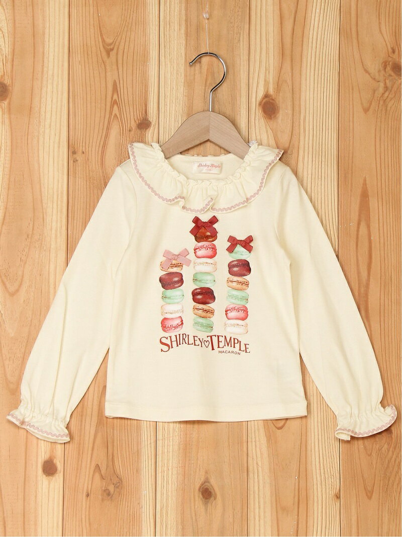 【SALE／50%OFF】Shirley Temple マカロンpt長袖Tシャツ シャーリーテンプル トップス その他のトップス ピンク ホワイト【RBA_E】【送料無料】のサムネイル