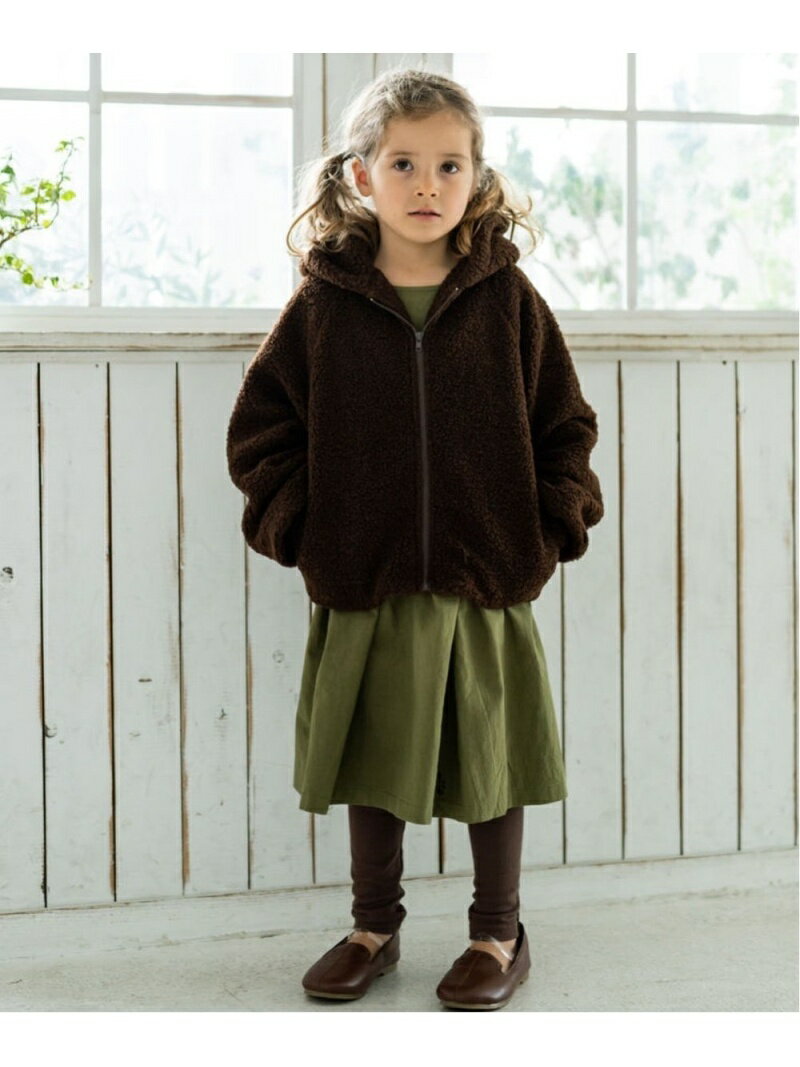 riziere riziere/(K)【リンクコーデ】もこもこフードボアブルゾン リジェール ジャケット・アウター その他のジャケット・アウター ブラウンのサムネイル