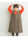 【SALE/60%OFF】URBAN RESEARCH DOORS 『親子リンク』add fabrics ジャンパースカート(KIDS) アーバンリサーチドアーズ ワンピース・ドレス ワンピース ネイビー ブラウン【RBA_E】(4)