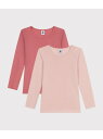 【SALE/10%OFF】PETIT BATEAU 長袖Tシャツ2枚組 プチバトー インナー・ルームウェア その他のインナー・ルームウェア【RBA_E】【送料無...