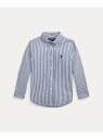 POLO RALPH LAUREN (ボーイズ 2才~7才)ストライプド コットン ポプリン シャツ ラルフローレン トップス シャツ・ブラウス ネイビー【送料...