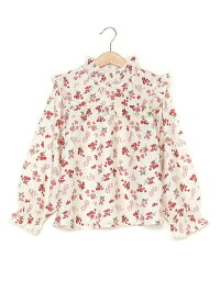 【SALE/50%OFF】SLAP SLIP 花プリントフリルワンピース ベベ オンライン ストア ワンピース キッズワンピース ホワイト ネイビー【RBA_E】