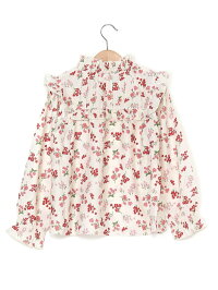 【SALE/50%OFF】SLAP SLIP 花プリントフリルワンピース ベベ オンライン ストア ワンピース キッズワンピース ホワイト ネイビー【RBA_E】