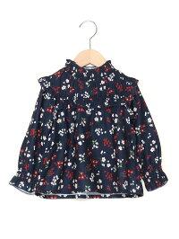 【SALE/50%OFF】SLAP SLIP 花プリントフリルワンピース ベベ オンライン ストア ワンピース キッズワンピース ホワイト ネイビー【RBA_E】