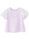 【SALE/30%OFF】mezzo piano バレエネックレス刺しゅう Tシャツ ナルミヤオンライン マタニティウェア・ベビー用品 ベビートップス パープル ブルー ホワイト【RBA_E】【送料無料】