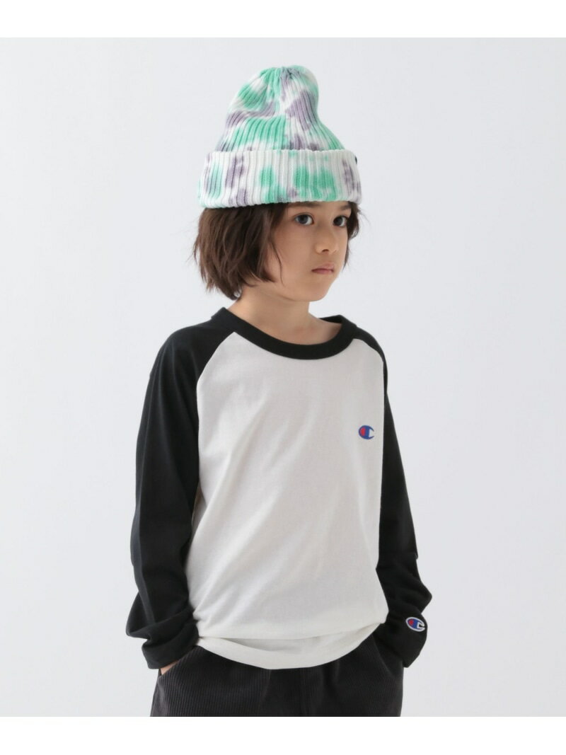 BAYFLOW 【Champion(チャンピオン)】ラグランTシャツ(KIDS) ベイフロー トップス カットソー・Tシャツ ブラック グレー ネイビー