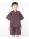 SHIPS KIDS SHIPS KIDS:100~130cm /<吸水速乾>幾何柄 甚平 シップス 着物・浴衣・和装小物 浴衣 ブラウン【送料無料】