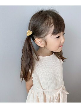 lulu noix lulunoix/(K)ラメハートヘアゴム ミニョントレフル ルームヨンマルサンセレクティッド 帽子/ヘア小物 ヘアゴム ゴールド