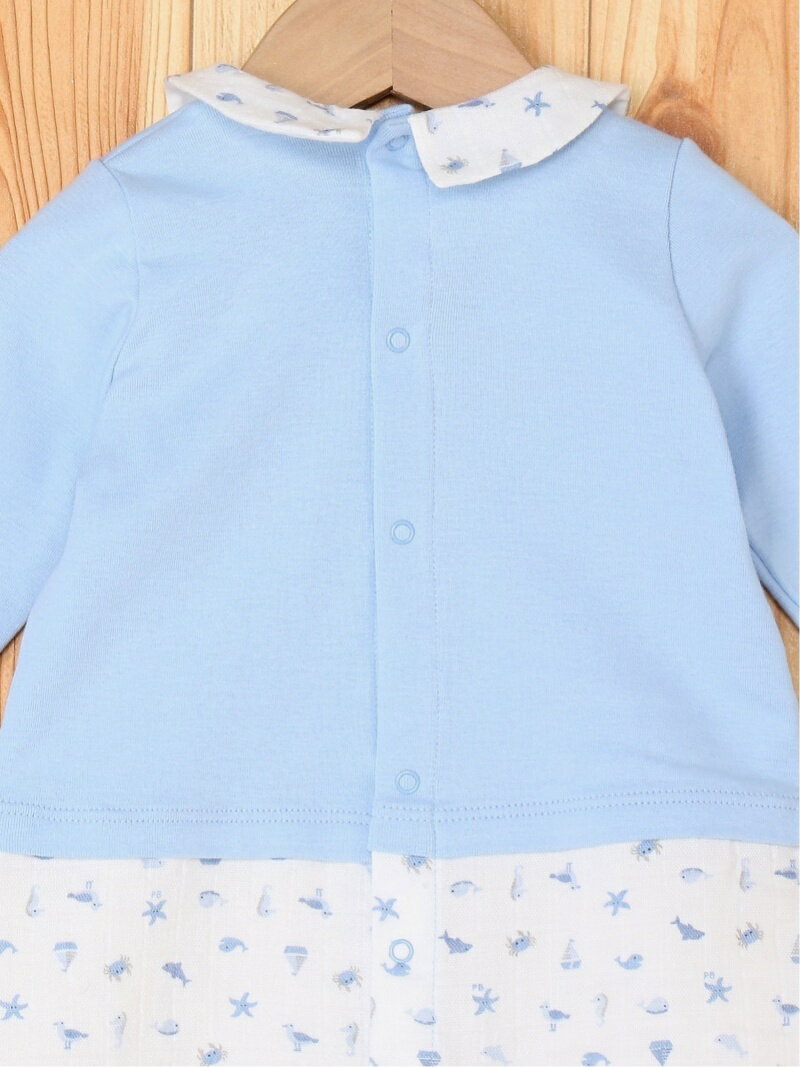 PetitBateau(プチバトー)『長袖セットアップロンパース』