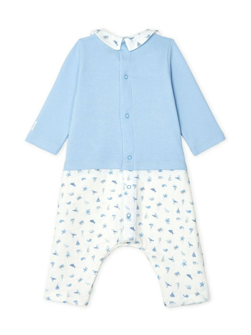 PetitBateau(プチバトー)『長袖セットアップロンパース』