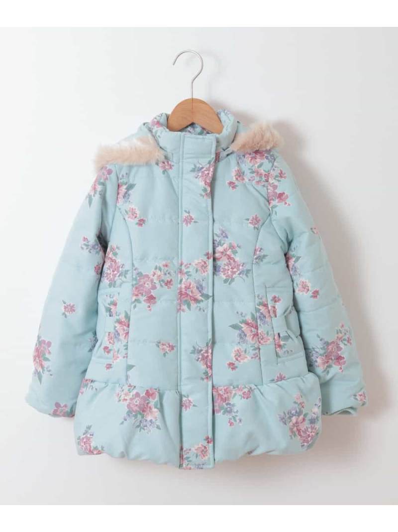 【SALE／30%OFF】a.v.v [160]花柄プリント中綿コート[WEB限定サイズ] アー・ヴェ・ヴェ ジャケット・アウター その他のジャケット・アウター ブルー【RBA_E】【送料無料】のサムネイル