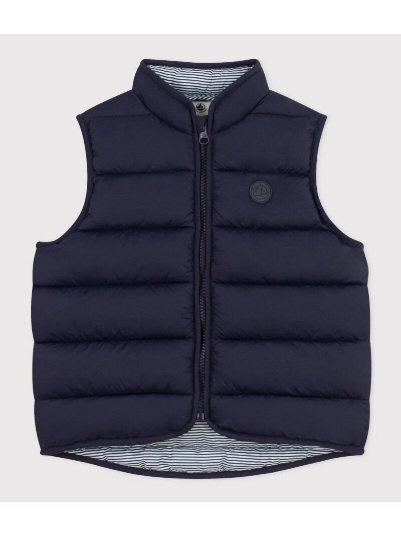 PETIT BATEAU キルティングベスト プチバトー トップス ベスト・ジレ ネイビー ピンク【送料無料】