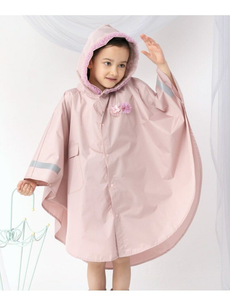 panpantutu チュールコサージュレインポンチョ パンパンチュチュ ジャケット・アウター レインコート ..