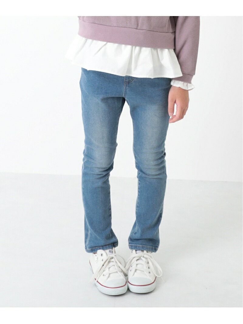 【SALE／40%OFF】devirock 楽デニム 定番ストレートパンツ 長ズボン ジーパンデビロック 子供服 キッズ デビロック パンツ ジーンズ・デニムパンツ ブルー ネイビー【RBA_E】のサムネイル