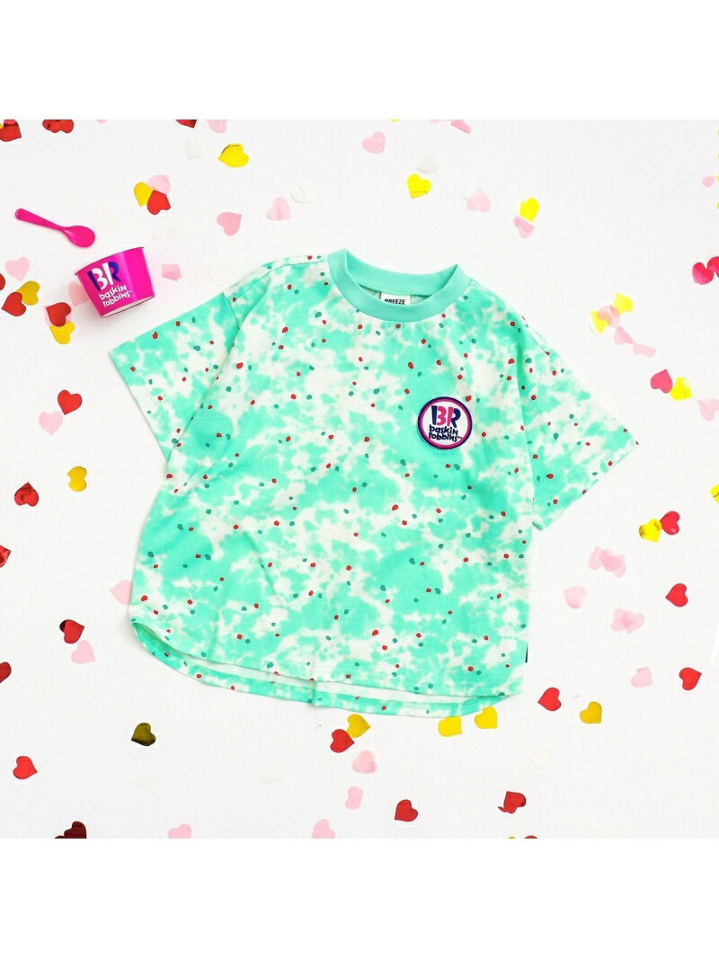 BREEZE サーティワン フレーバータイダイTシャツ エフオーオンラインストア トップス カットソー・Tシャツ グリーン ピンクのサムネイル