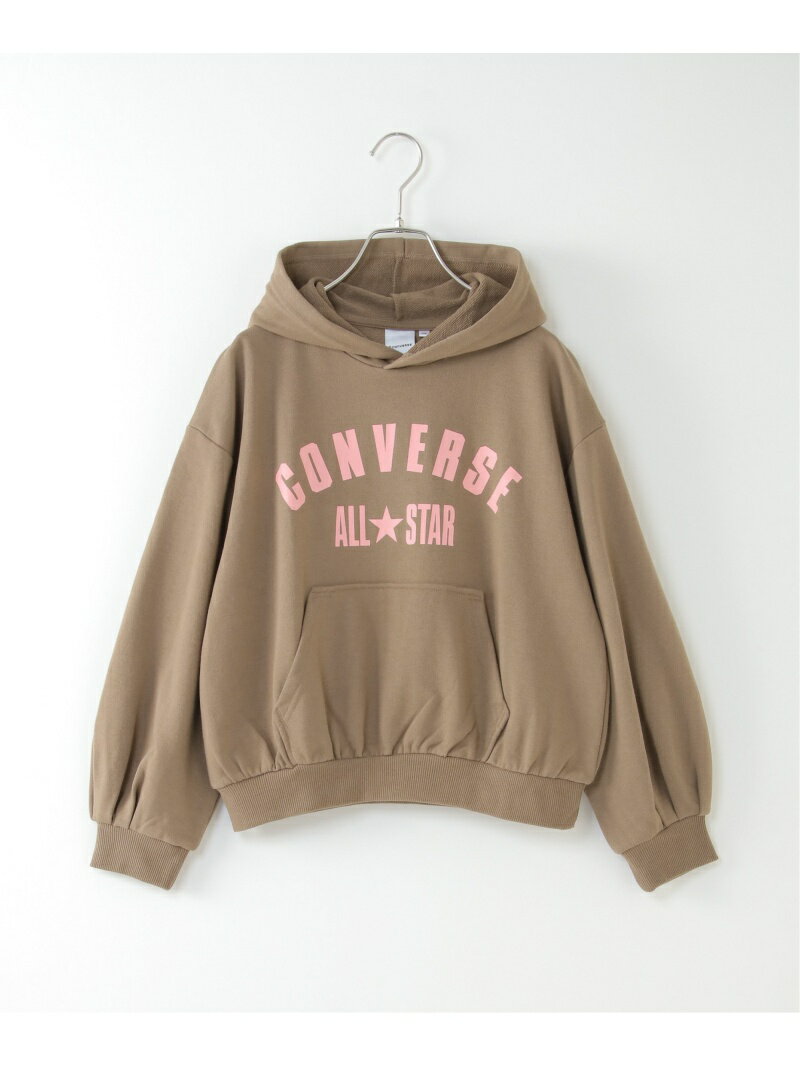 イッカ 【SALE／20%OFF】ikka 【キッズ】CONVERSE コンバース ラバープリントパーカー(130~160cm) イッカ トップス カットソー・Tシャツ ブラウン シルバー【RBA_E】