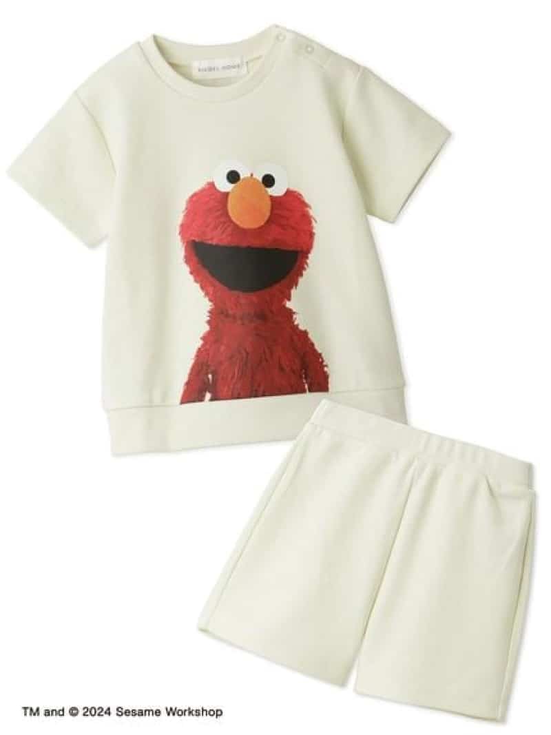 楽天Rakuten Fashion KidsSESAME STREET MARKET 【SNIDEL HOME】【KIDS】スウェットセット セサミストリートマーケット マタニティウェア・ベビー用品 ベビー肌着・新生児服 イエロー ベージュ ネイビー【送料無料】