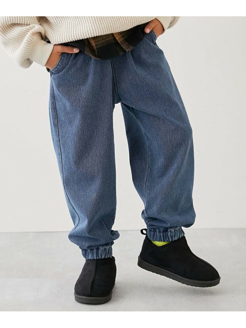 devirock デニム風 裏起毛 ロングパンツ ロングパンツ 長ズボン ボトムス 25AW デビロック パンツ その他のパンツ ブラック ネイビーのサムネイル