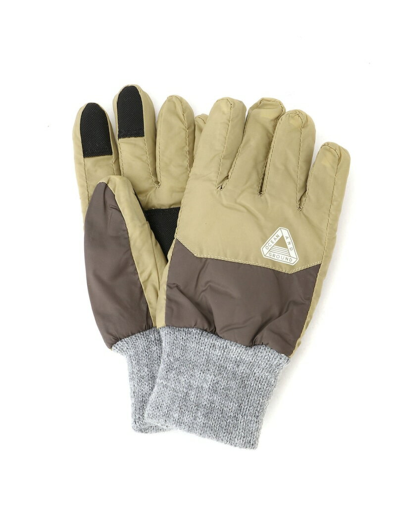 【SALE／50%OFF】OCEAN&GROUND OCEAN&GROUND/(K)撥水ナイロン手袋 オーシャンアンドグラウンド ファッション雑貨 手袋 ブラック パープル ピンク グリーン ブルー ブラウン【RBA_E】