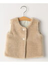 SHIPS KIDS SHIPS KIDS:80~90cm / ベビー フェイクファー リバーシブル ベスト シップス トップス ベスト・ジレ ベージュ ホワイ...