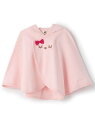 【SALE/50%OFF】KP mimiお顔刺しゅう&立体耳つきマント ナルミヤオンライン マタニティウェア・ベビー用品 ベビートップス ピンク ホワイト【RBA_E】